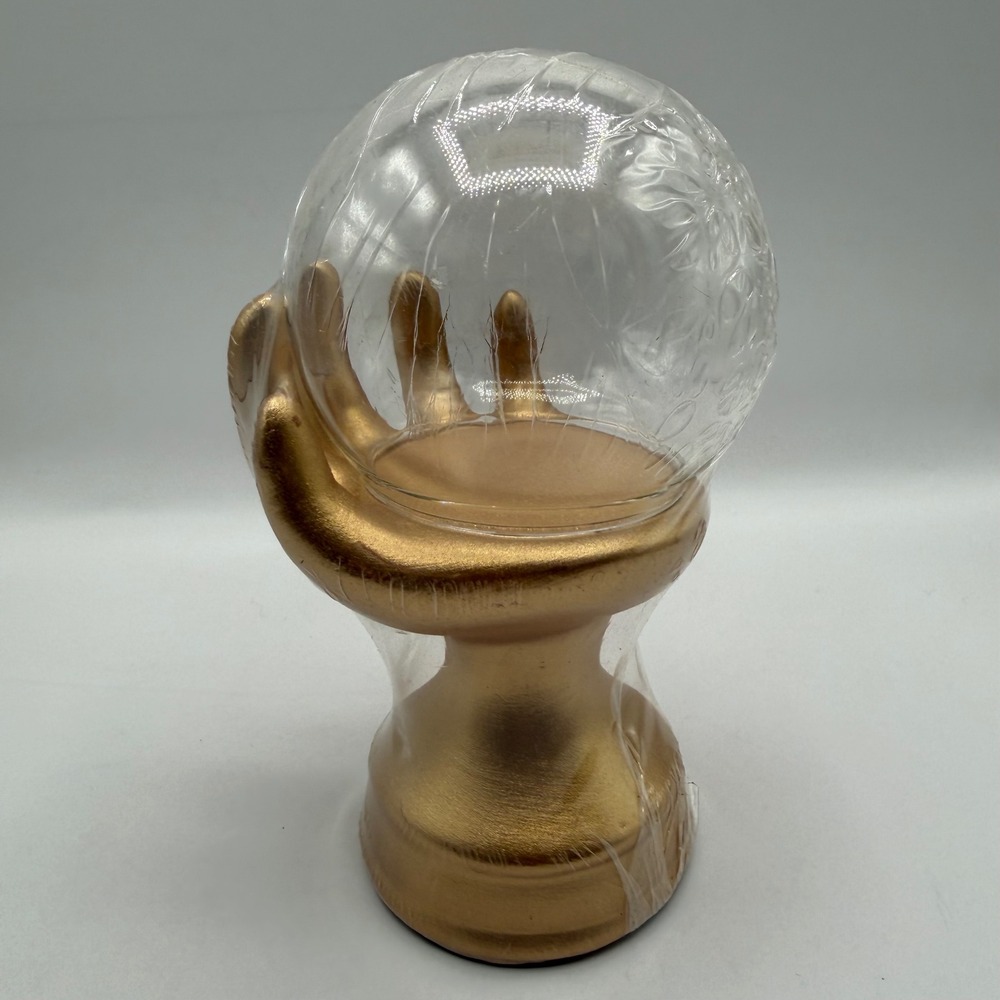 Horizon Group USA Gold Hand Cloche Display Dome Mystical Halloween Decor 217846